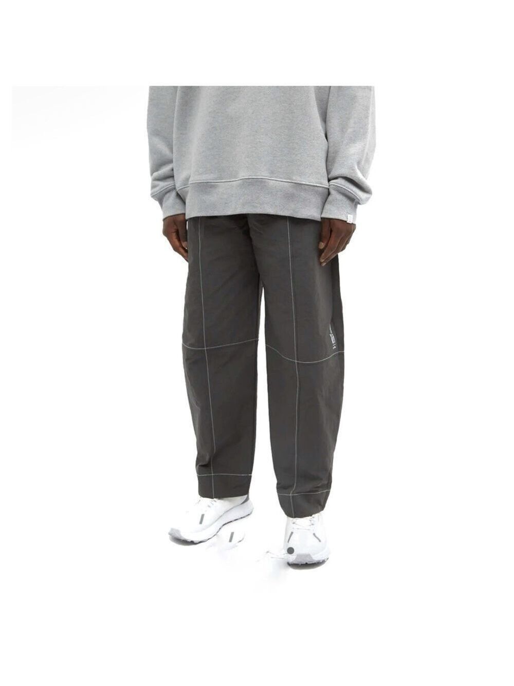 NEW - Afield out Tapered, Crinkled, Stitch Nylon, Canvas Gray Trousers Pants - Picture 15 of 16